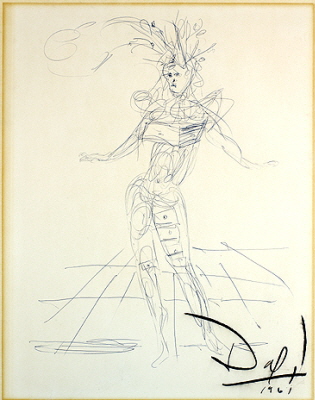 Salvadore Dali Figure With Drawers